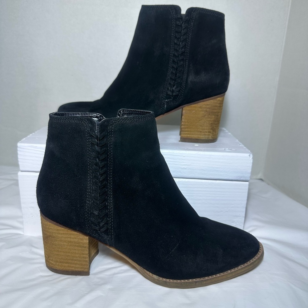 Blondo Black Suede Leather waterproof Ankle Boots